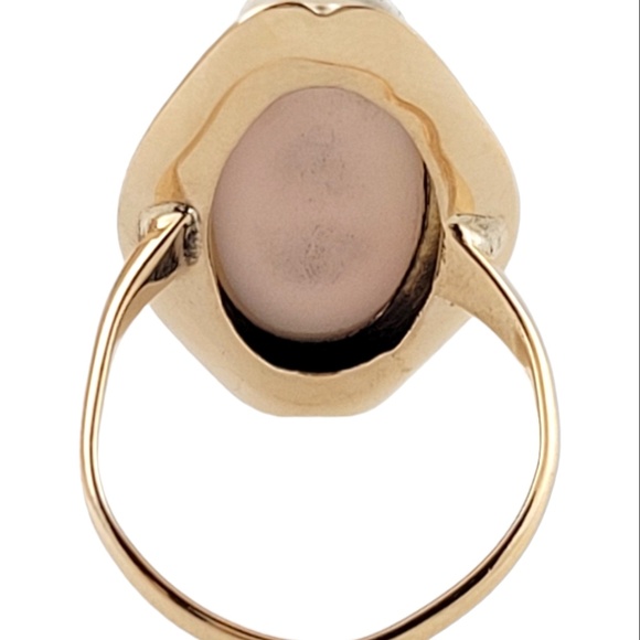 Vintage 14K Yellow Gold Cameo Ring Size 3.75 #15874 - Picture 5 of 8